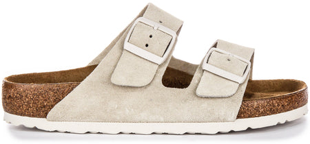 Sandali Birkenstock Arizona | Birko-Flor grigio chiaro per donna - Vestibilità regolare