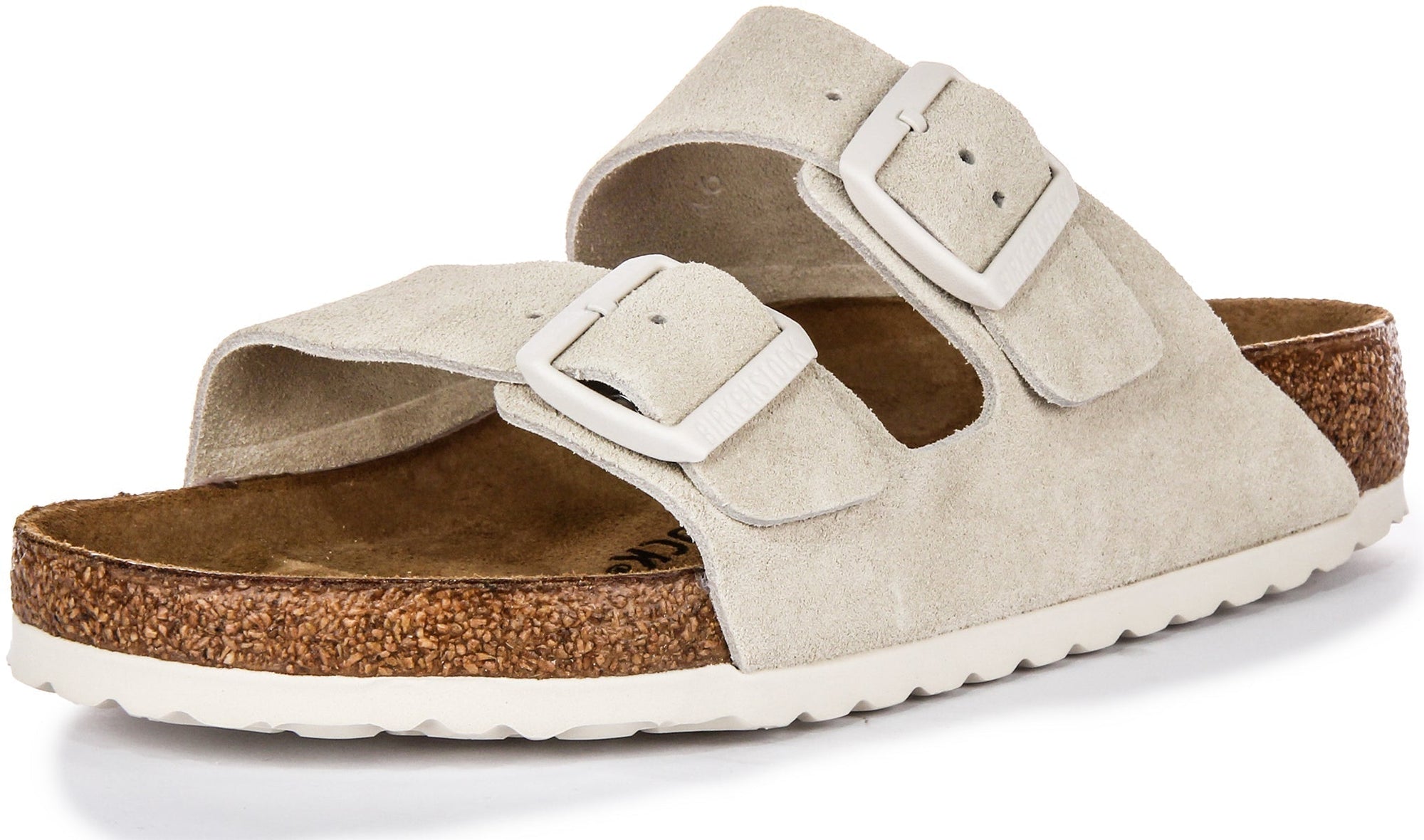 Sandali Birkenstock Arizona | Birko-Flor grigio chiaro per donna - Vestibilità regolare