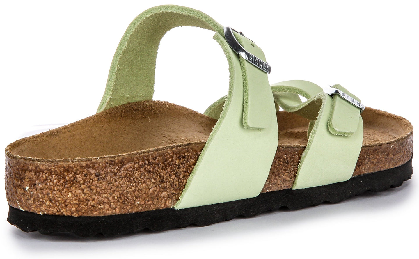 Sandales Birkenstock Mayari | Cuir nubuck vert citron pour femmes