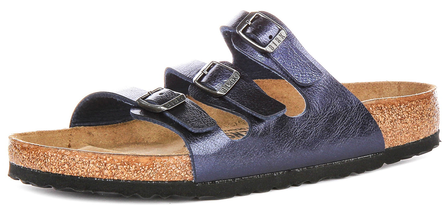 Sandali Birkenstock Florida | Birko-Flor blu notte da uomo e donna - calzata regolare