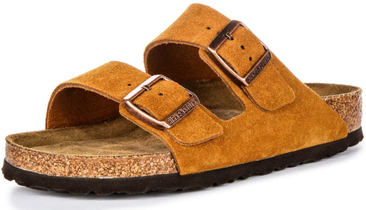 Sandales Birkenstock Arizona | cuir suédé vison pour femmes