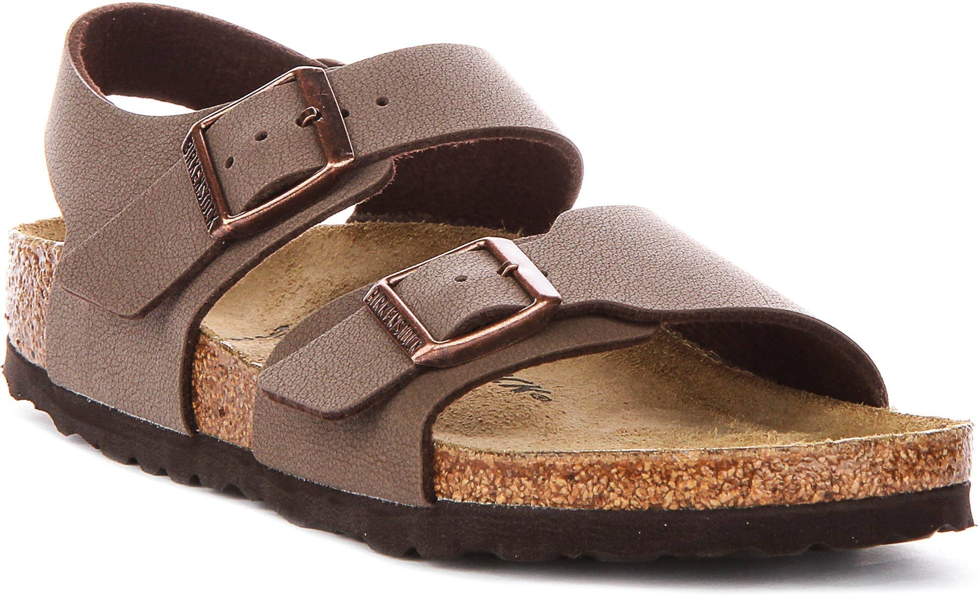 Chaussures Birkenstock New York | Birko-Flor moka pour enfant - coupe étroite