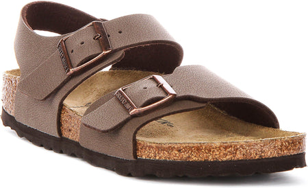 Chaussures Birkenstock New York | Birko-Flor moka pour enfant - coupe étroite