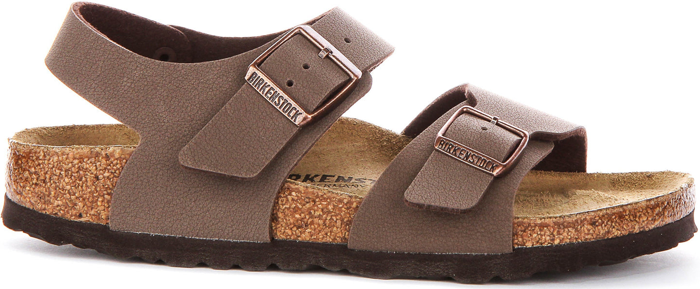 Chaussures Birkenstock New York | Birko-Flor moka pour enfant - coupe étroite