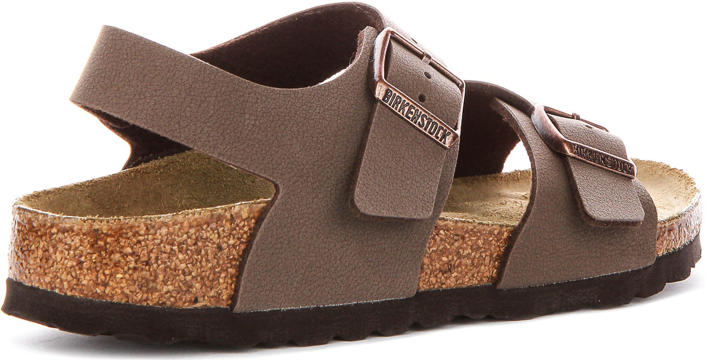 Chaussures Birkenstock New York | Birko-Flor moka pour enfant - coupe étroite