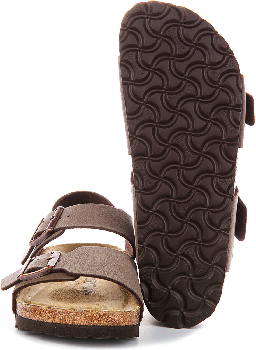 Chaussures Birkenstock New York | Birko-Flor moka pour enfant - coupe étroite