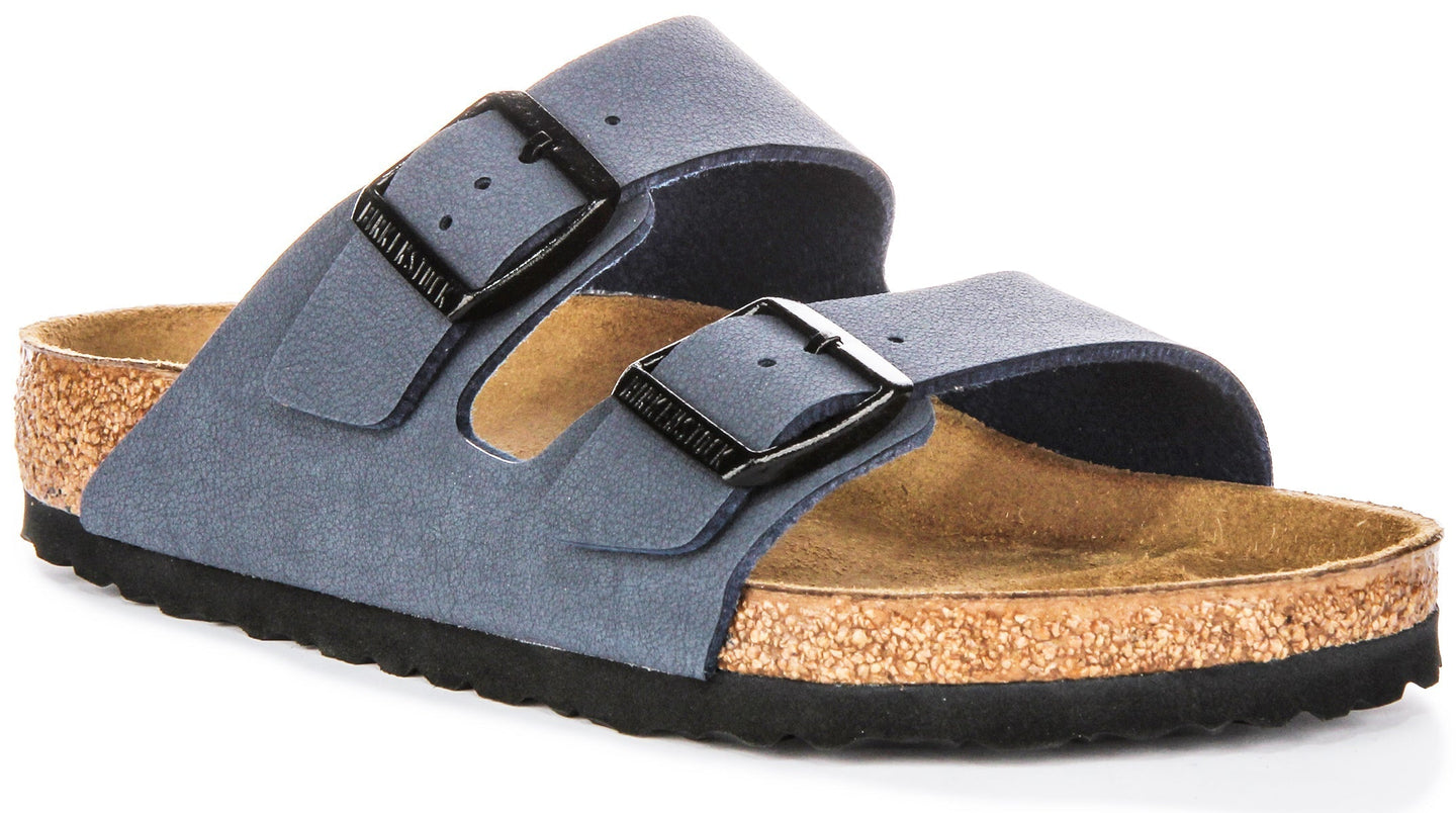 Sandales Birkenstock Arizona | Birko-Flor bleu marine pour enfants - coupe régulière