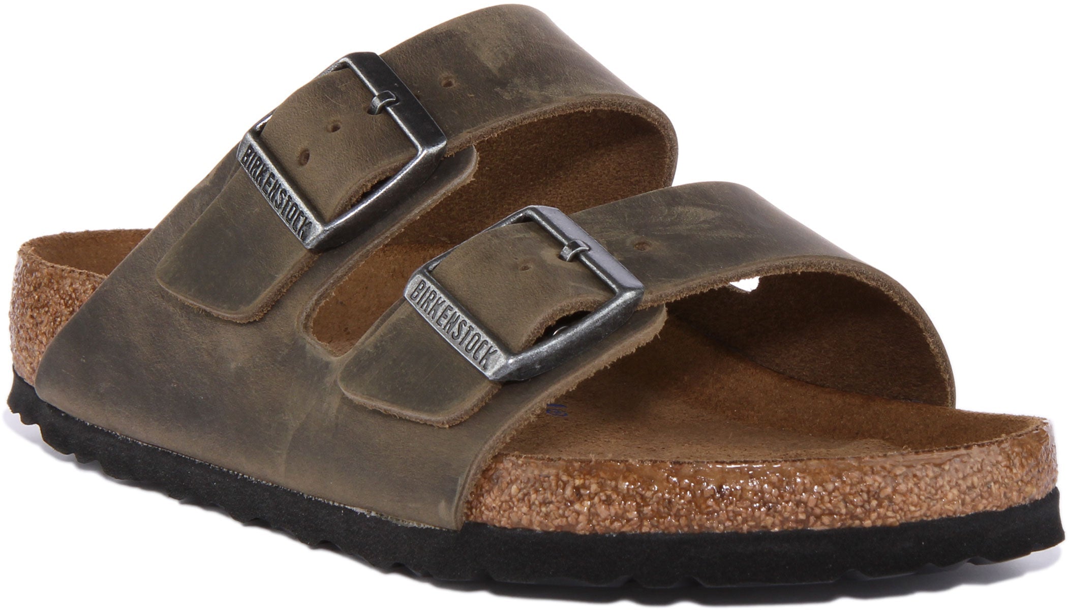 Sandali Birkenstock Arizona | Pelle nabuk oliva da donna