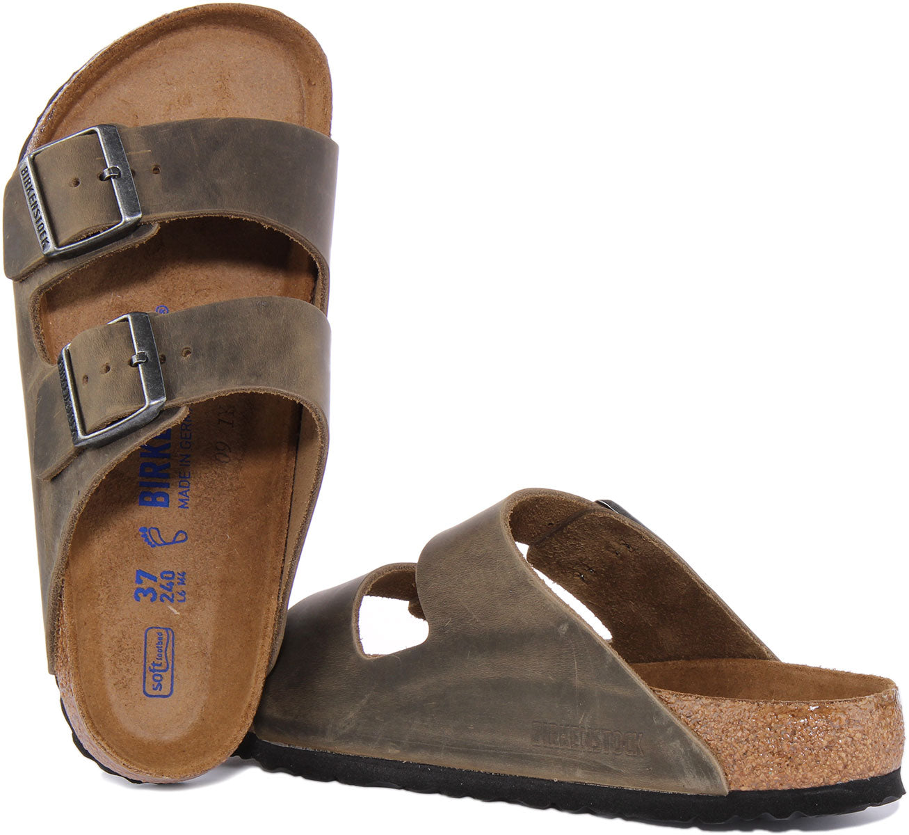 Sandali Birkenstock Arizona | Pelle nabuk oliva da donna