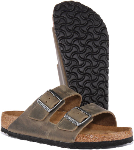 Sandali Birkenstock Arizona | Pelle nabuk oliva da donna