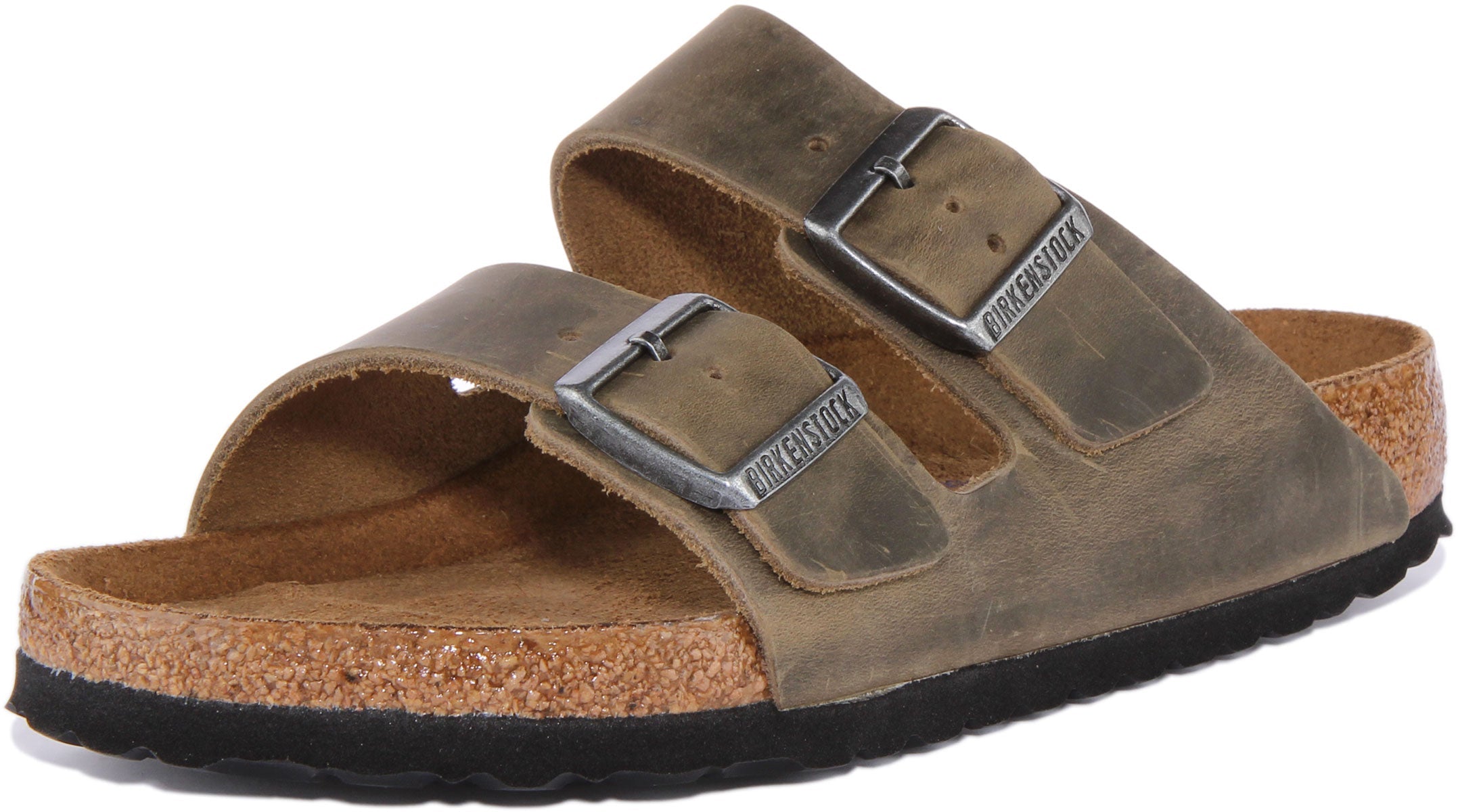 Sandali Birkenstock Arizona | Pelle nabuk oliva da donna