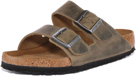 Sandali Birkenstock Arizona | Pelle nabuk oliva da donna