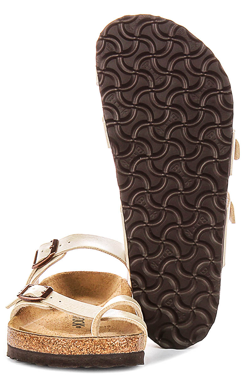 Birkenstock Mayari-sandalen | Parelwit Birko-Flor - metallic afwerking voor dames