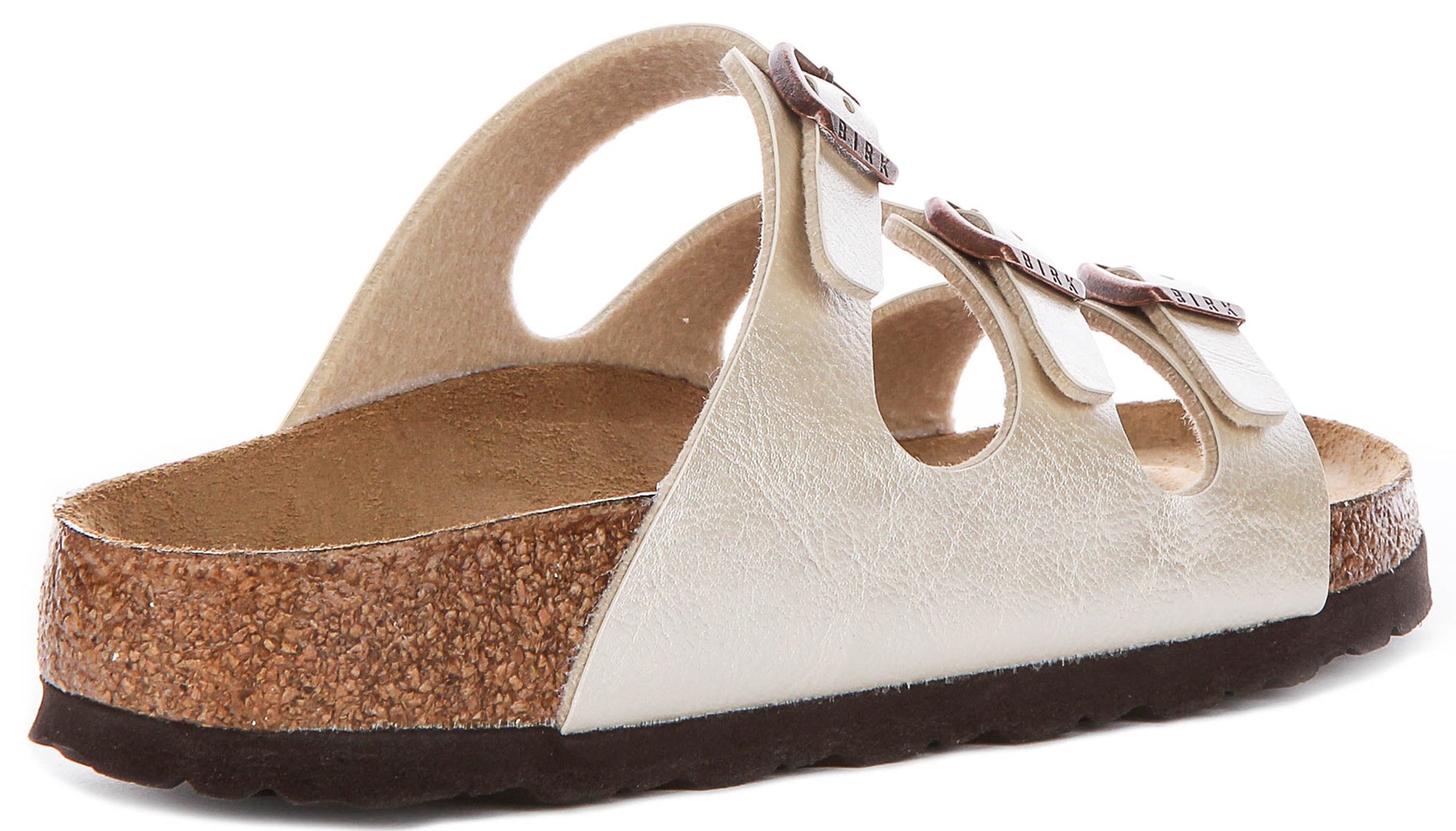 Birkenstock Florida-sandaler | pärlvit Birko-Flor för kvinnor – smal passform