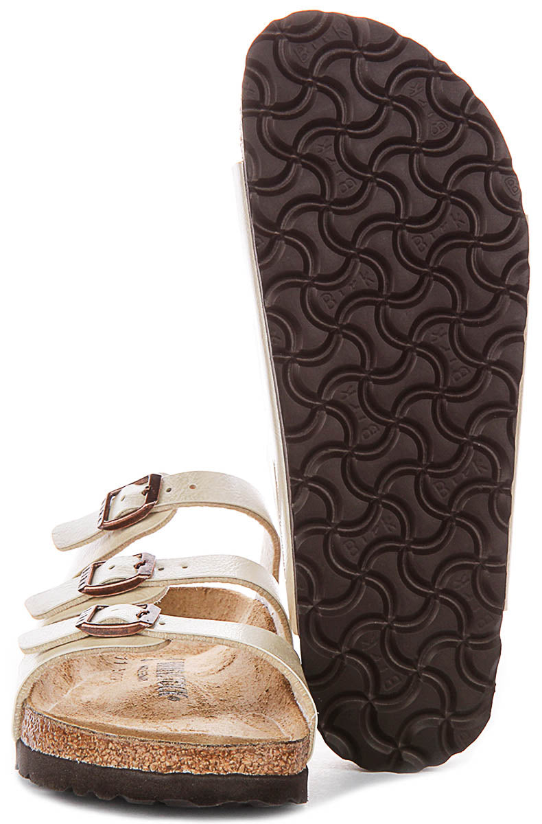 Birkenstock Florida-sandaler | pärlvit Birko-Flor för kvinnor – smal passform