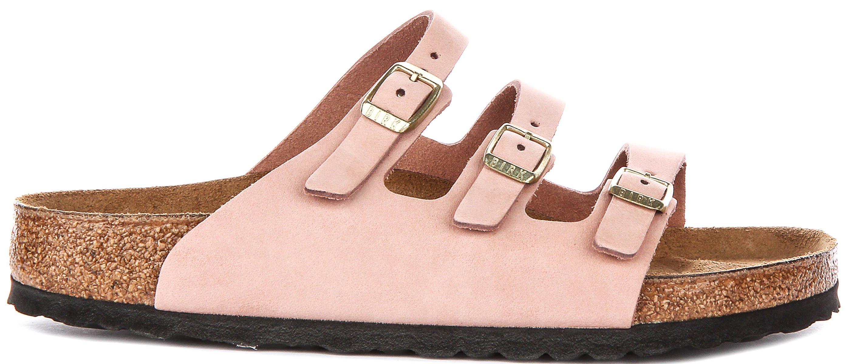 Sandali Birkenstock Florida | Pelle nabuk rosa da donna - calzata regolare