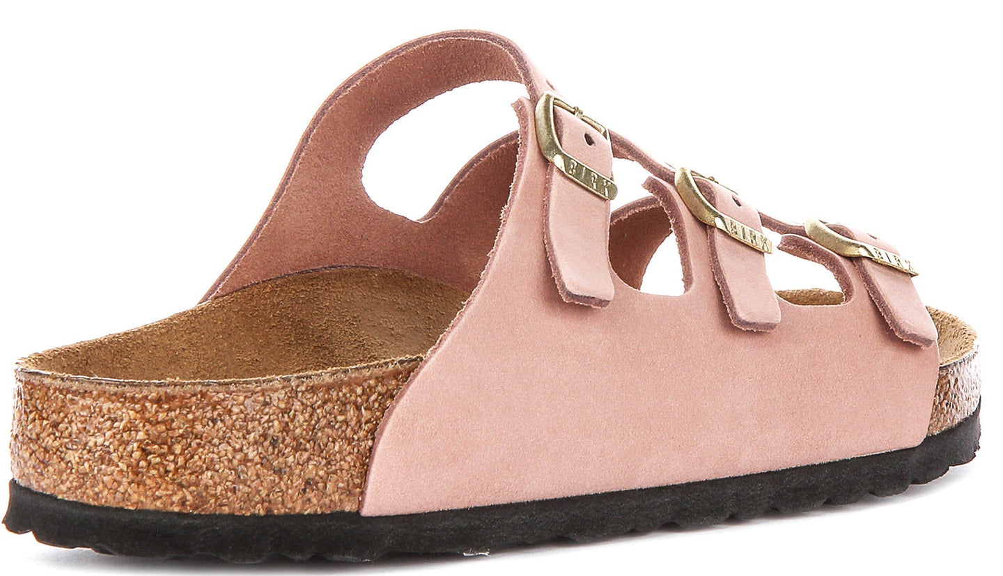 Sandali Birkenstock Florida | Pelle nabuk rosa da donna - calzata regolare