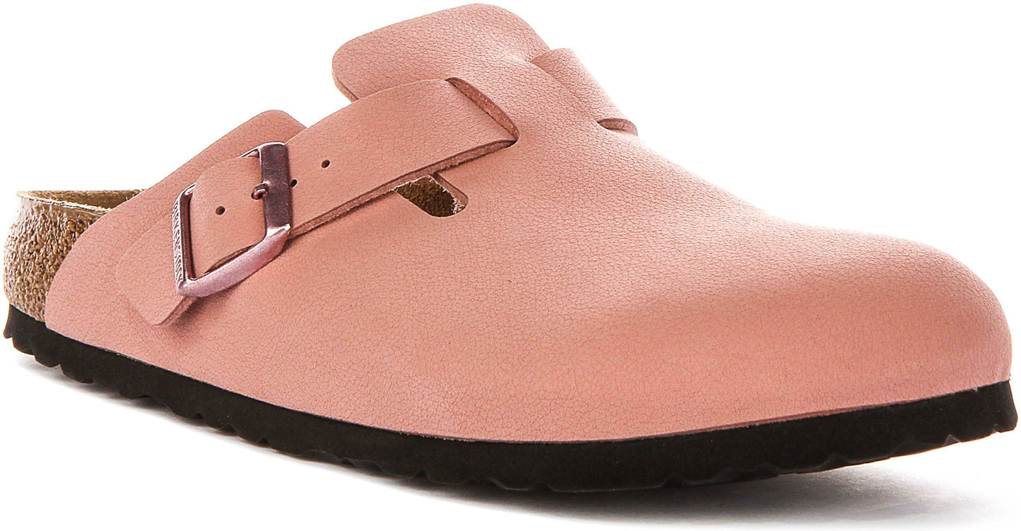 Sabots Birkenstock Boston | Birko-Flor rose pour enfant - coupe étroite