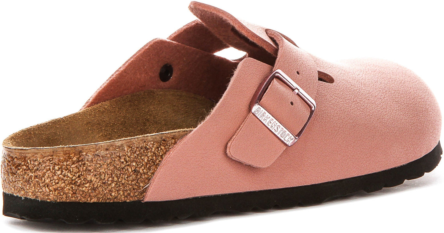 Sabots Birkenstock Boston | Birko-Flor rose pour enfant - coupe étroite