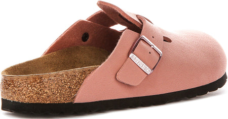 Sabots Birkenstock Boston | Birko-Flor rose pour enfant - coupe étroite