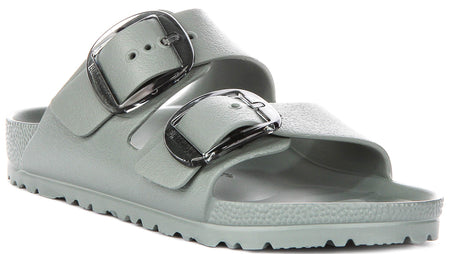 Sandales Birkenstock Arizona | EVA vert sauge - grande boucle pour femme - coupe étroite