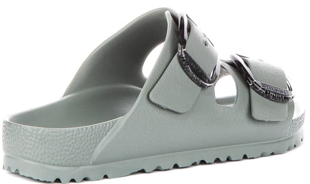 Sandales Birkenstock Arizona | EVA vert sauge - grande boucle pour femme - coupe étroite