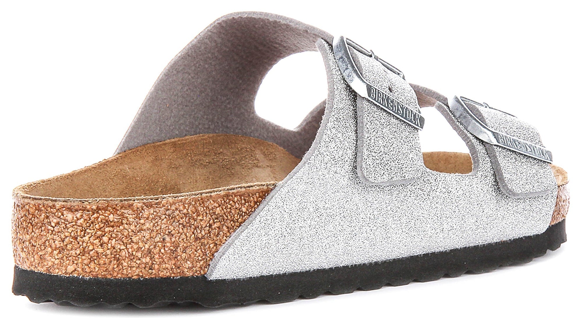 Sandali Birkenstock Arizona | Birko-Flor argento metallizzato - finitura metallizzata da donna - calzata regolare