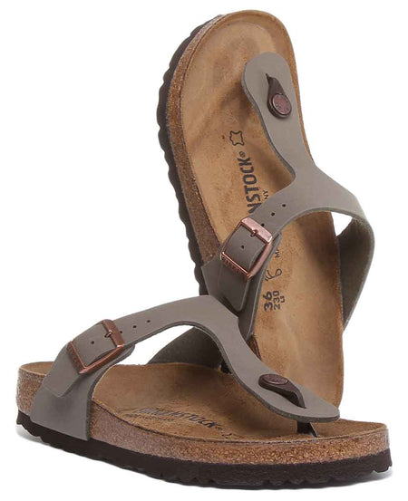 Sandali Birkenstock Gizeh | Birko-Flor color pietra da donna