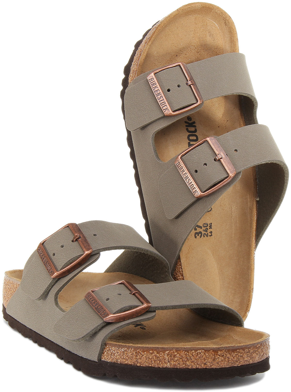 Sandali Birkenstock Arizona | Birko-Flor color pietra da donna