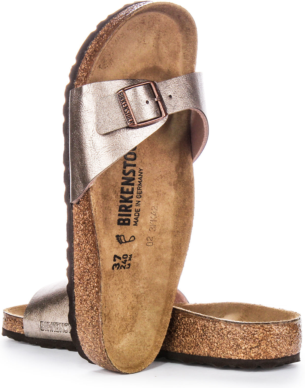 Birkenstock Madrid-sandalen | Taupe Birko-Flor voor dames