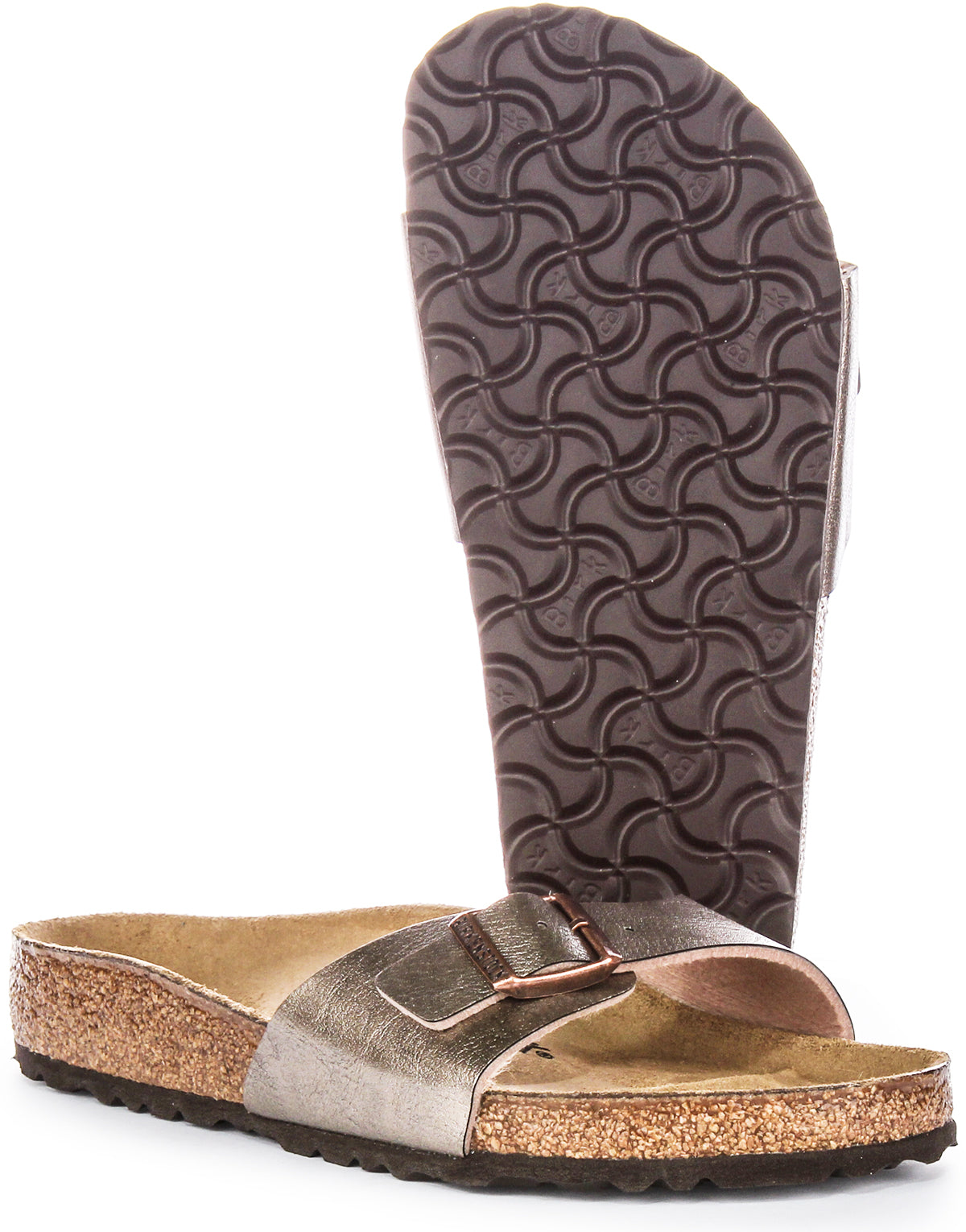 Birkenstock Madrid-sandalen | Taupe Birko-Flor voor dames
