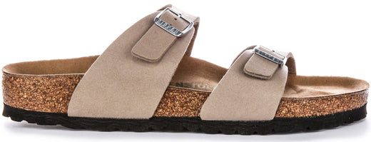 Zoccoli Birkenstock Sydney | Birko-Flor color tortora - Adatto ai vegani, da donna