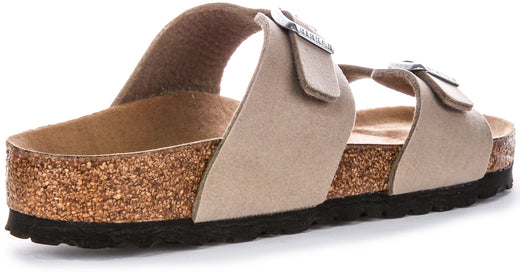 Zoccoli Birkenstock Sydney | Birko-Flor color tortora - Adatto ai vegani, da donna