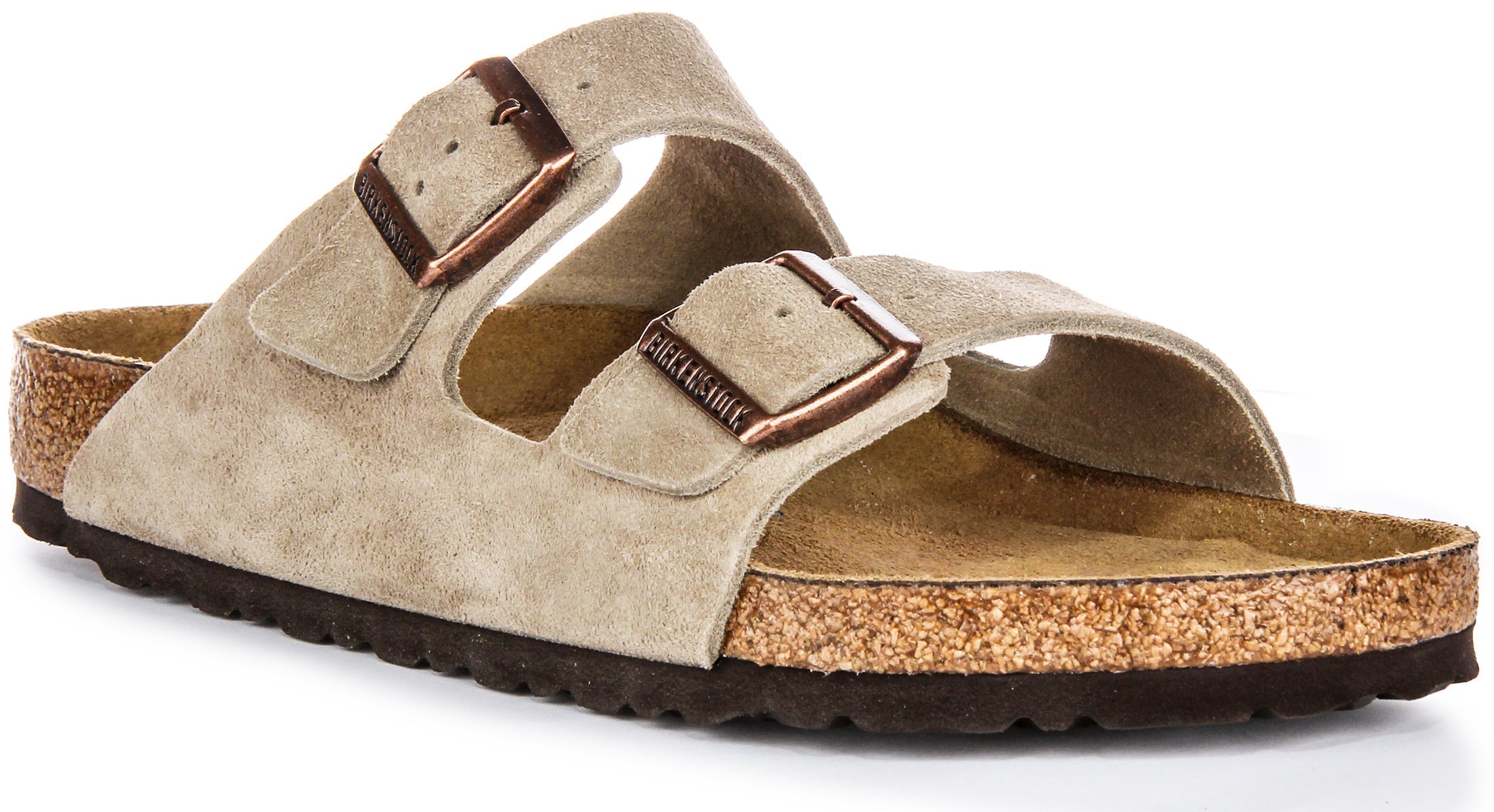 Birkenstock Arizona-sandaler | Taupe mockaläder – mjuk fotbädd för män och kvinnor
