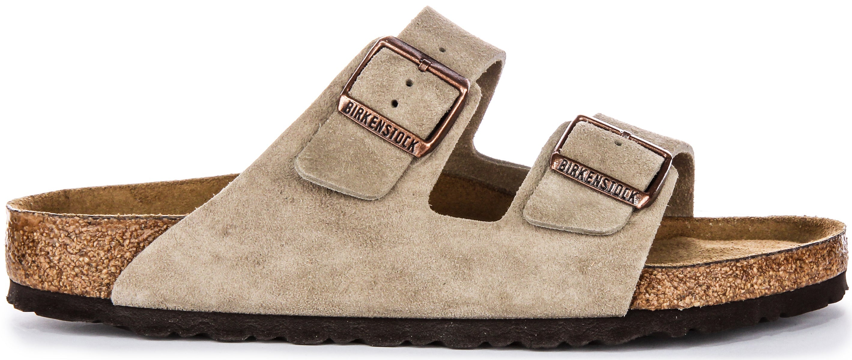 Birkenstock Arizona-sandaler | Taupe mockaläder – mjuk fotbädd för män och kvinnor