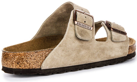Birkenstock Arizona-sandaler | Taupe mockaläder – mjuk fotbädd för män och kvinnor