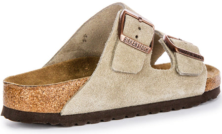Birkenstock Arizona sandalen | Taupe suèdeleer - zacht voetbed voor dames - smalle pasvorm