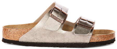Birkenstock Arizona sandales | Birko-Flor taupe pour femmes - coupe standard