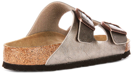 Birkenstock Arizona sandales | Birko-Flor taupe pour femmes - coupe standard