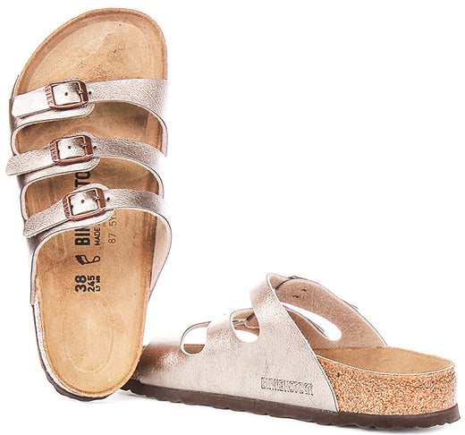 Sandali Birkenstock Florida | Birko-Flor color tortora da donna - calzata regolare