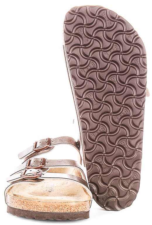 Sandali Birkenstock Florida | Birko-Flor color tortora da donna - calzata regolare