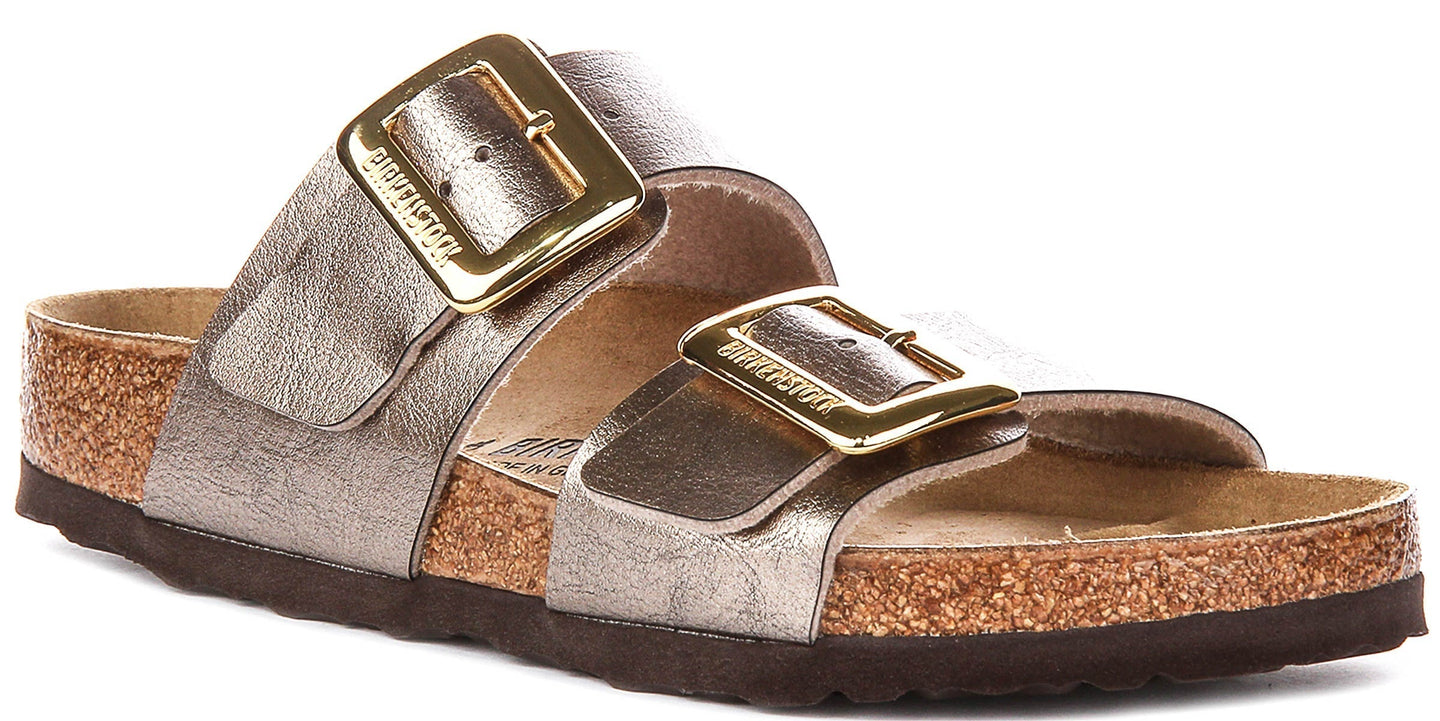 Zuecos Birkenstock Sydney Cushion | Piel de ante color topo, para mujer, horma regular
