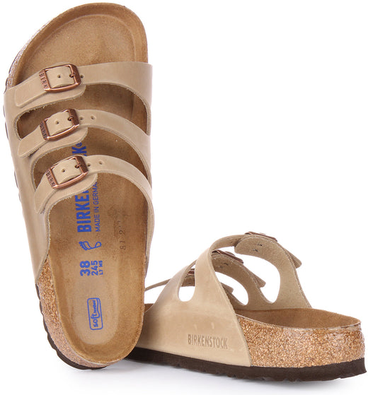Birkenstock Florida-sandalen | Tabaksbruin echt leer voor heren en dames