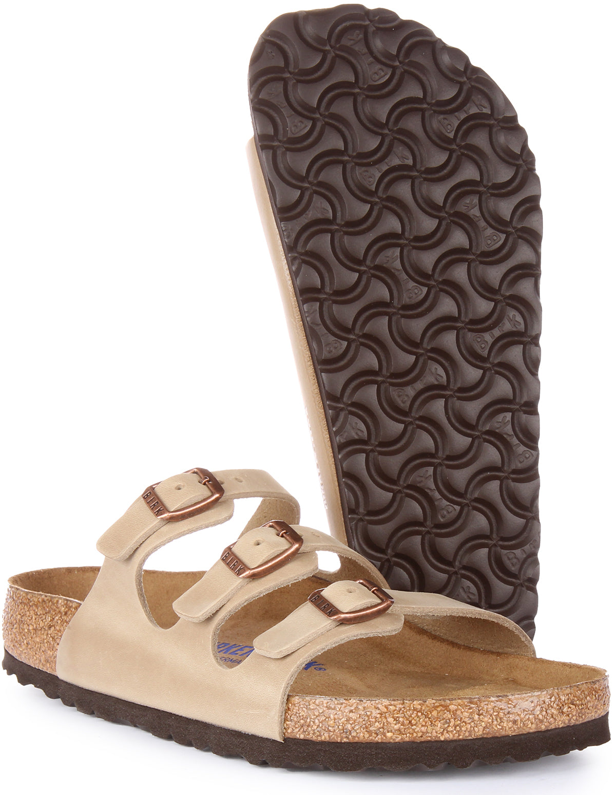 Birkenstock Florida-sandalen | Tabaksbruin echt leer voor heren en dames