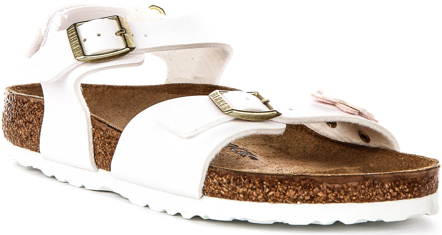 Sandali Birkenstock Rio | materiale della tomaia originale Birkenstock bianco per bambini - calzata regolare